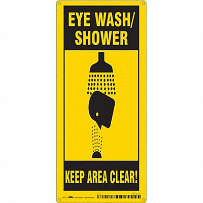 CONDOR 485Y21 Safety Sign 18 in x 8 in Polyethylene
