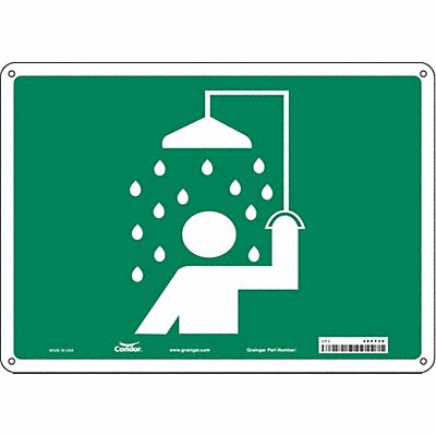 CONDOR 485Y30 Safety Sign 10 in x 14 in Aluminum