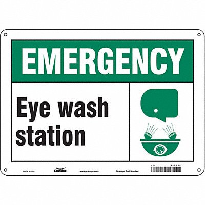 CONDOR 485Y38 Safety Sign 10 in x 14 in Aluminum