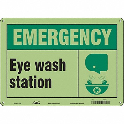CONDOR 485Y42 Safety Sign 10 inx14 in Polyethylene