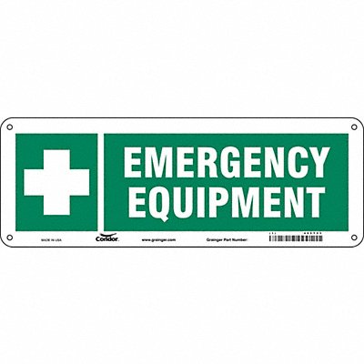 CONDOR 485Y53 Safety Sign 5 in x 14 in Polyethylene