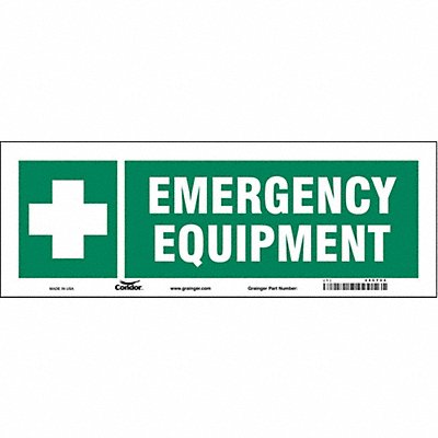 CONDOR 485Y54 Safety Sign 5 in x 14 in Vinyl