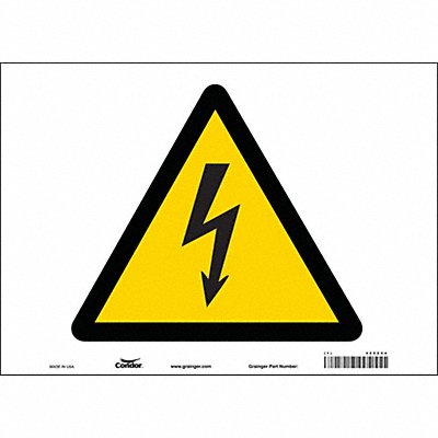 CONDOR 485Z04 Safety Sign 10 in x 14 in Vinyl