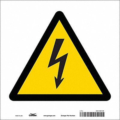 CONDOR 485Z05 Safety Sign 10 inx10 in Vinyl