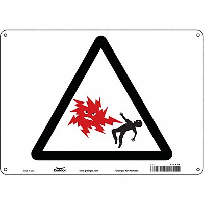 CONDOR 485Z28 Safety Sign 10 inx14 in Polyethylene