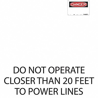CONDOR 485Z45 Safety Sign 7 in x 10 in Aluminum