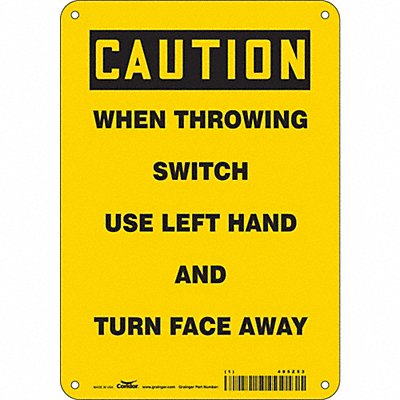 CONDOR 485Z53 Safety Sign 10 in x 7 in Aluminum