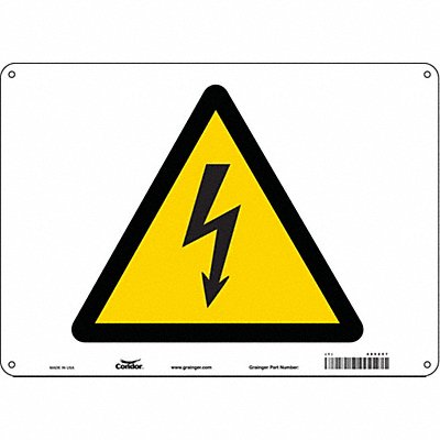CONDOR 485Z57 Safety Sign 10 in x 14 in Aluminum