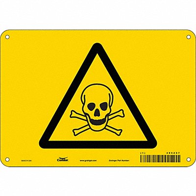 CONDOR 485Z87 Safety Sign 7 in x 10 in Aluminum