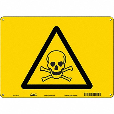 CONDOR 485Z89 Safety Sign 10 in x 14 in Aluminum
