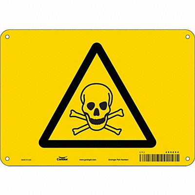 CONDOR 485Z94 Safety Sign 7 in x 10 in Vinyl