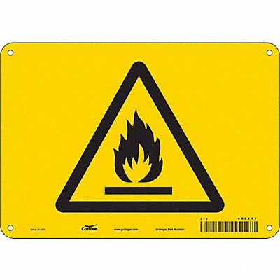 CONDOR 485Z97 Safety Sign 7 in x 10 in Aluminum