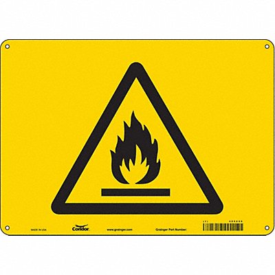 CONDOR 485Z99 Safety Sign 10 inx14 in Aluminum