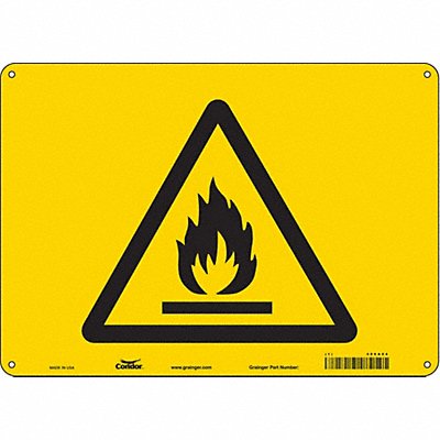 CONDOR 486A04 Safety Sign 10 inx14 in Polyethylene
