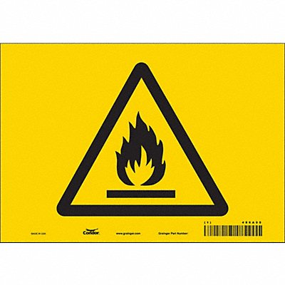 CONDOR 486A05 Safety Sign 7 inx10 in Vinyl