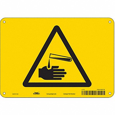 CONDOR 486A09 Safety Sign 7 in x 10 in Aluminum
