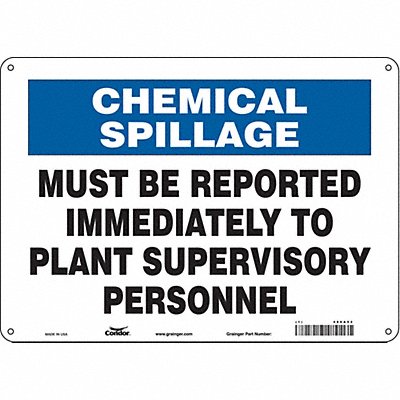 CONDOR 486A52 Safety Sign 10 inx14 in Aluminum