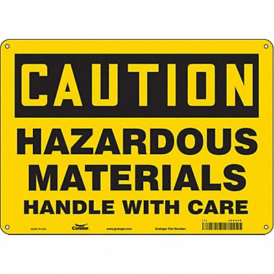 CONDOR 486A66 Safety Sign 10 inx14 in Polyethylene