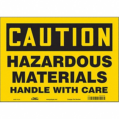 CONDOR 486A68 Safety Sign 10 in x 14 in Vinyl