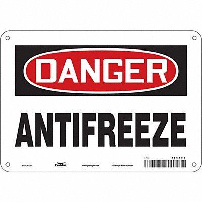 CONDOR 486A83 Safety Sign 7 inx10 in Polyethylene