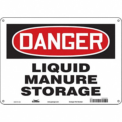 CONDOR 486A94 Safety Sign 10 in x 14 in Aluminum