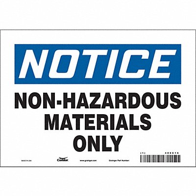CONDOR 486C16 Safety Sign 7 inx10 in Vinyl