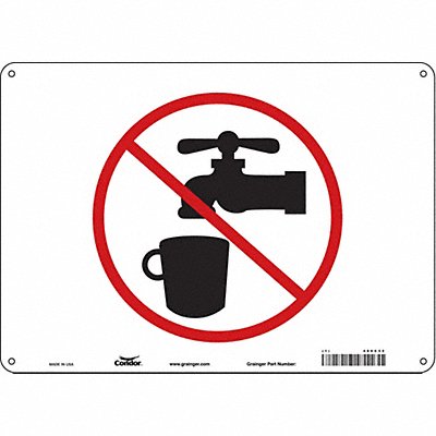 CONDOR 486C32 Safety Sign 10 in x 14 in Aluminum