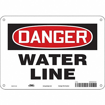 CONDOR 486C42 Safety Sign 7 inx10 in Polyethylene
