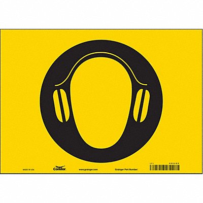 CONDOR 486C85 Safety Sign 10 in x 14 in Vinyl
