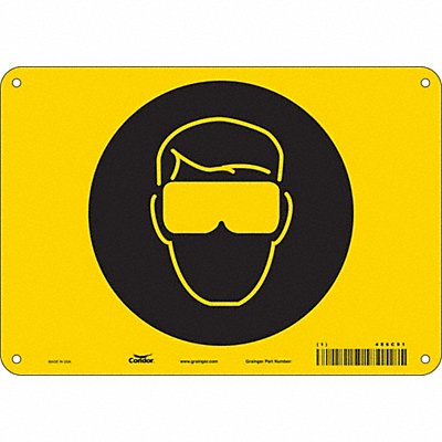 CONDOR 486C91 Safety Sign 7 in x 10 in Polyethylene