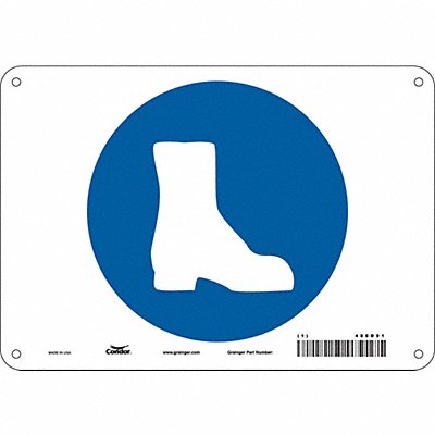 CONDOR 486D01 Safety Sign 7 in x 10 in Polyethylene