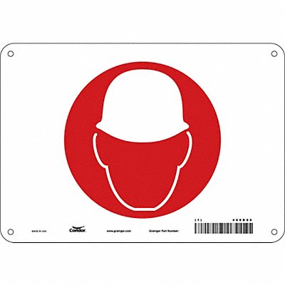 CONDOR 486D06 Safety Sign 7 in x 10 in Aluminum