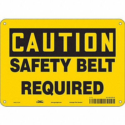 CONDOR 486D58 Safety Sign 7 in x 10 in Aluminum