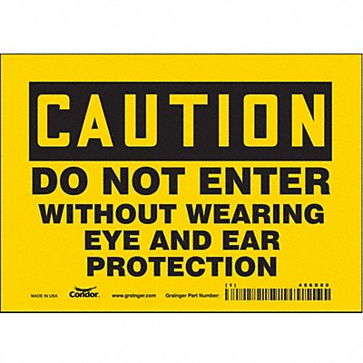 CONDOR 486D80 Safety Sign 5 inx7 in Vinyl