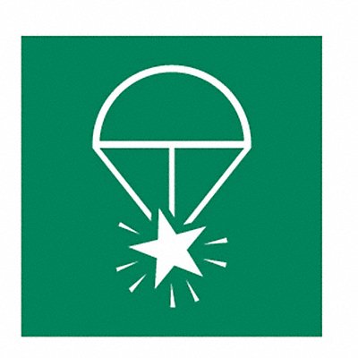 CONDOR 486F87 IMO Safety Sign 6x6in Polycarbonate