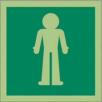CONDOR 486F94 IMO Safety Sign 6inx6in Vinyl