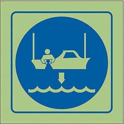 CONDOR 486G13 IMO Safety Sign 6x6in Vinyl