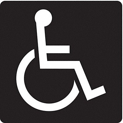CONDOR 486G52 ADA Braille Facility Sign 6x6in Acrylic