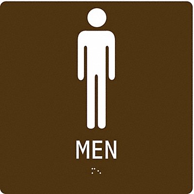 CONDOR 486G65 ADA Braille Facility Sign 8x8in Acrylic