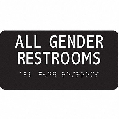 CONDOR 486G66 ADA Braille Facility Sign 3 in x 6 in