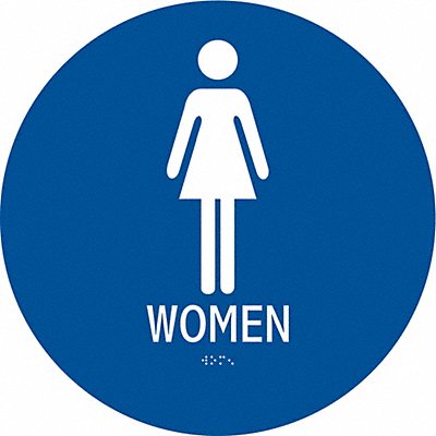 CONDOR 486G83 ADA Braille Facility Sign 12x12in Plstic