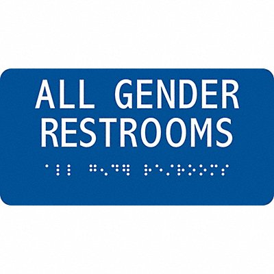 CONDOR 486G86 ADA Braille Facility Sign 3 in x 6 in