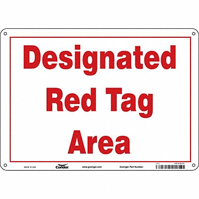 CONDOR 486N64 Safety Sign 10 inx14 in Aluminum