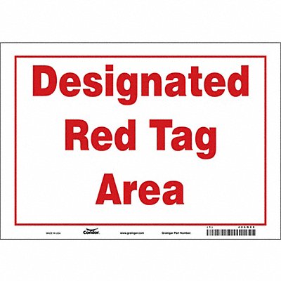 CONDOR 486N69 Safety Sign 7 in x 10 in Vinyl