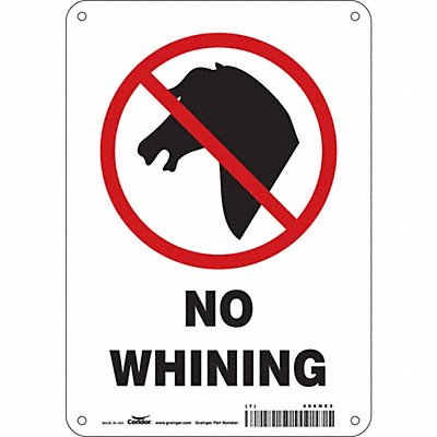 CONDOR 486N83 Safety Sign 10 in x 7 in Aluminum