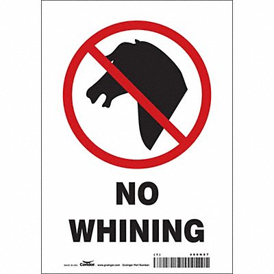CONDOR 486N87 Safety Sign 10 in x 7 in Vinyl