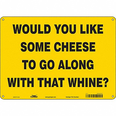 CONDOR 486P03 Safety Sign 10 in x 14 in Aluminum