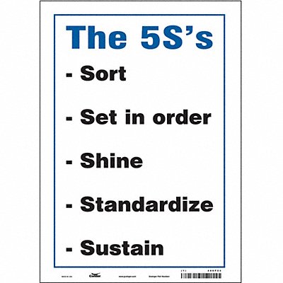 CONDOR 486P24 Safety Sign 14 inx10 in Vinyl