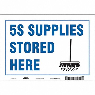 CONDOR 486P47 Safety Sign 7 inx10 in Vinyl