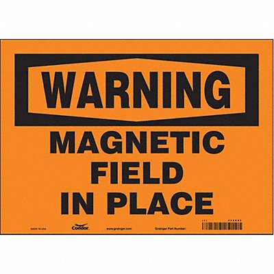 CONDOR 486R82 Safety Sign 10 in x 14 in Vinyl